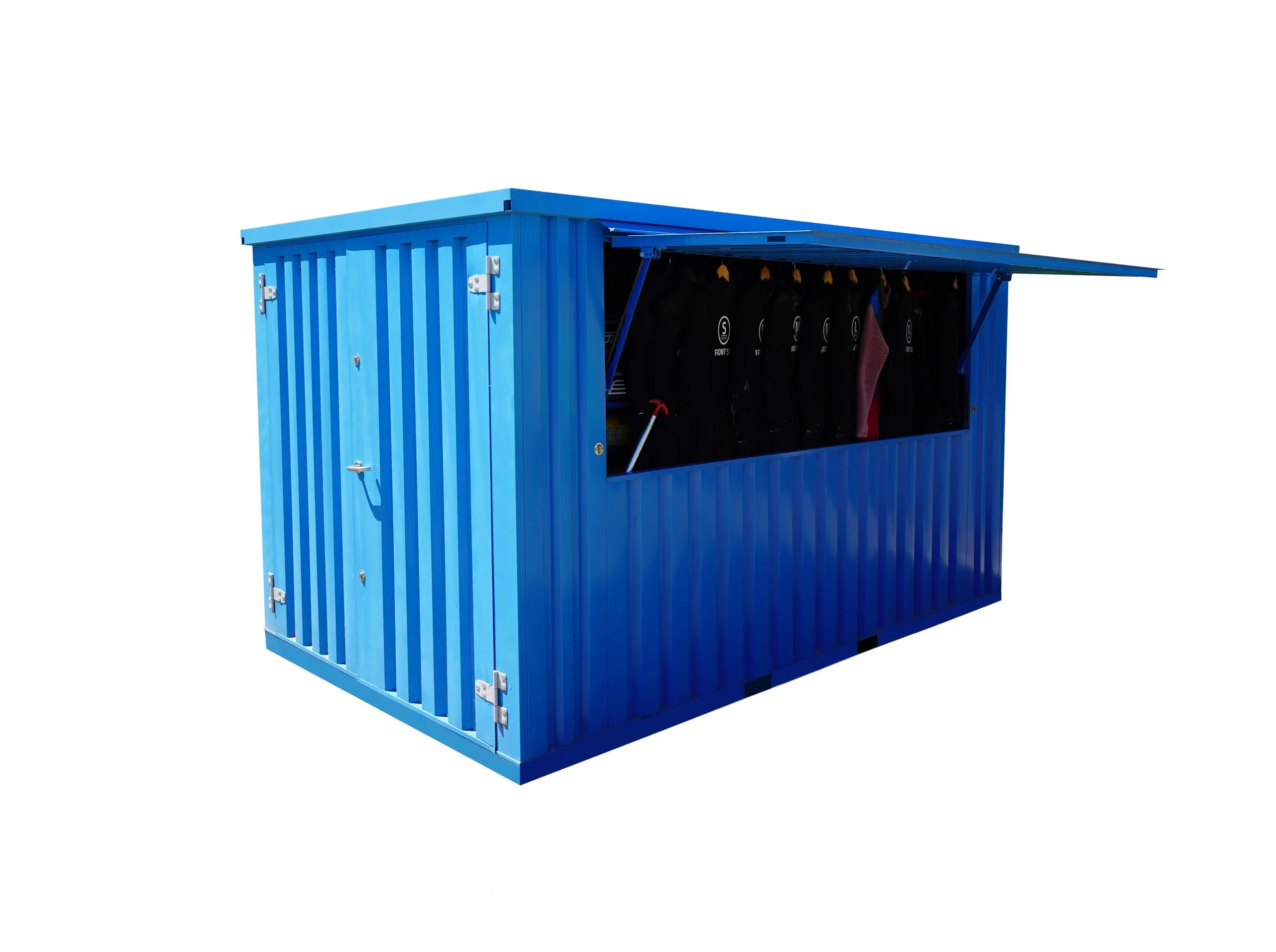 Zerlegbarer Barcontainer 4×2 Meter XL Blau RAL 5015