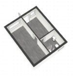 DUO-BÜRO- UND WOHNCONTAINER MIT DUSCHE UND WC, OPTIONAL MIT KOCHECKE (30 m²) – Bild 24