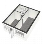 DUO-BÜRO- UND WOHNCONTAINER MIT DUSCHE UND WC, OPTIONAL MIT KOCHECKE (30 m²) – Bild 25